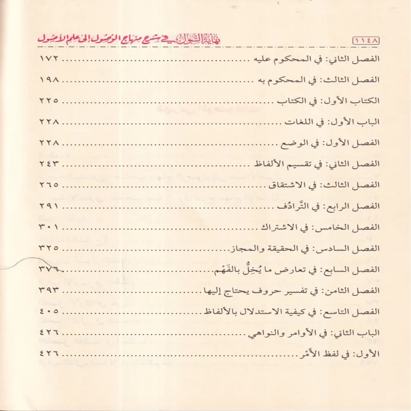 100527-5 نهاية السول في شرح منهاج الوصول إلى علم الاصول