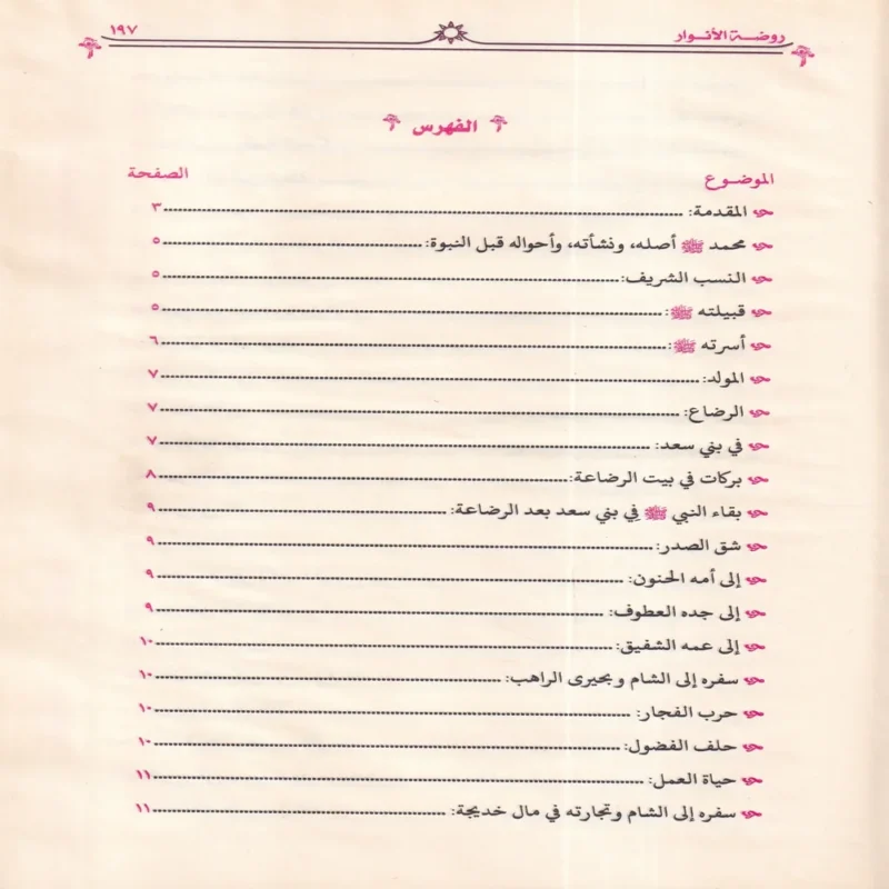 روضة الأنوار في سيرة النبي المختار ﷺ