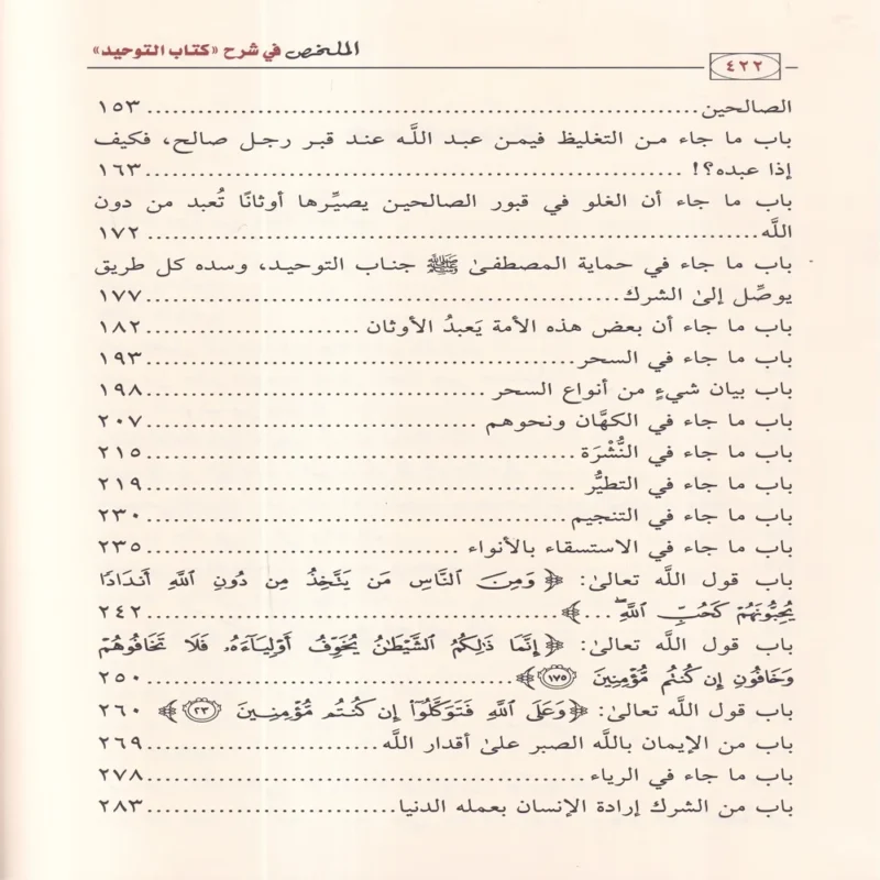 الملخص في شرح كتاب التوحيد