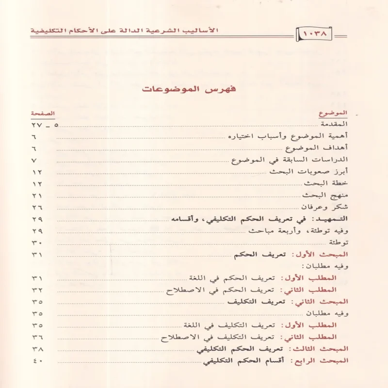 الأساليب الشرعية الدالة على الأحكام التكليفية