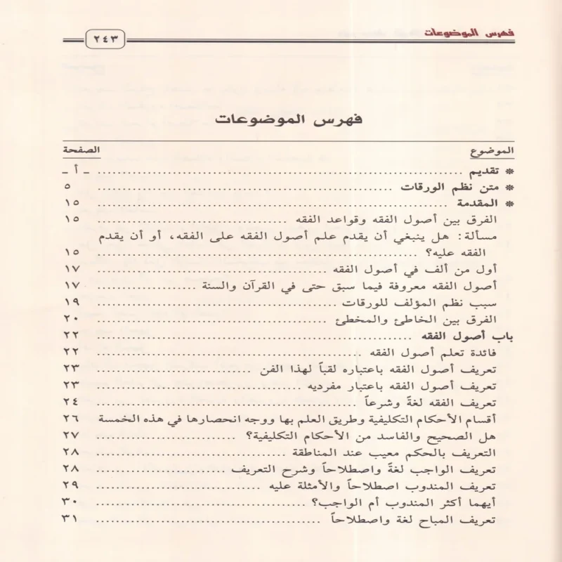 شرح نظم الورقات في أصول الفقه