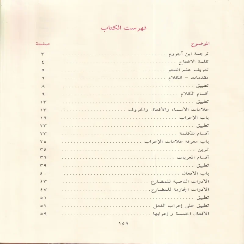 شرح الآجرومية فى علم قواعد العربية
