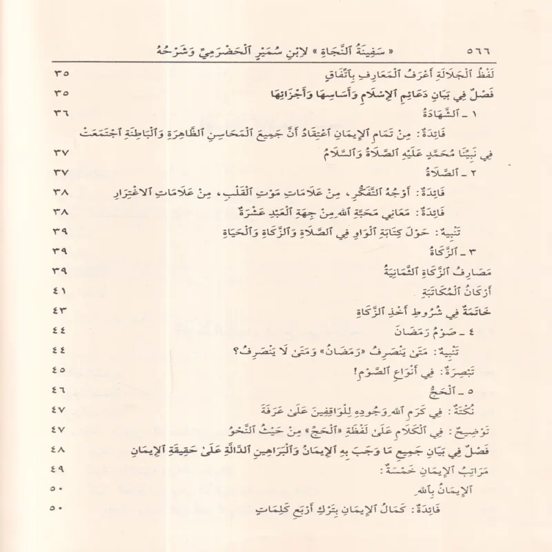 كاشفة السجا في شرح سفينة النجا فيما يجب على العبد لمولاه على مذهب الإمام الشافعي