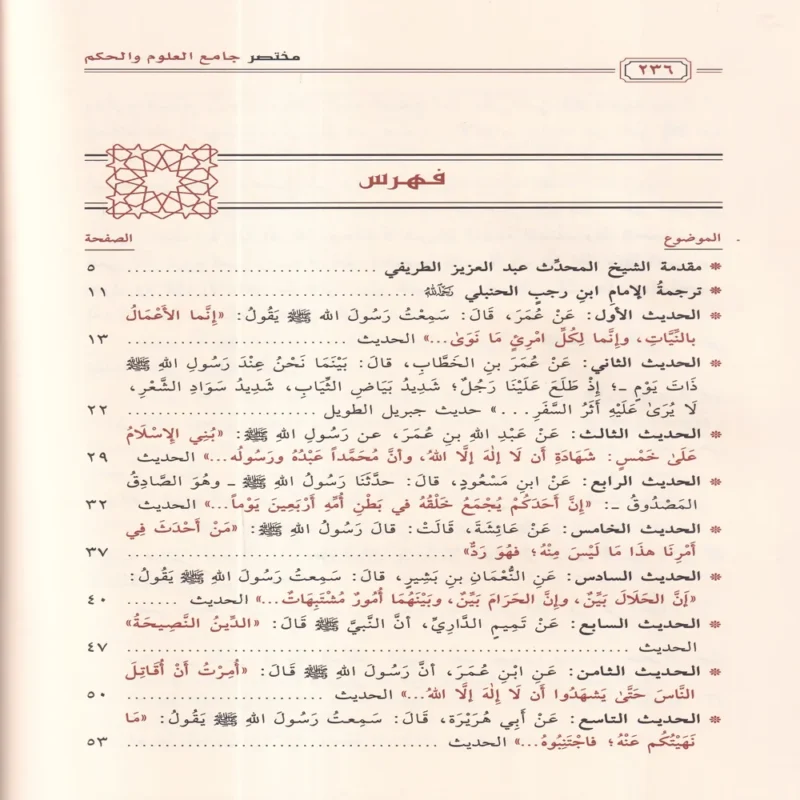 مختصر جامع العلوم والحكم