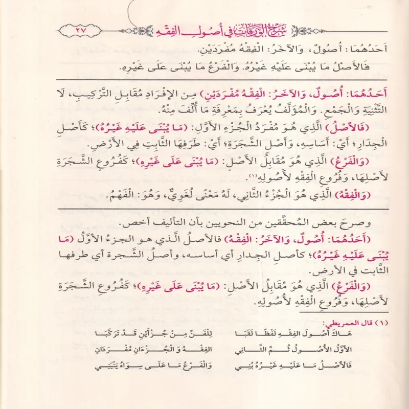 شرح الورقات فى اصول الفقه