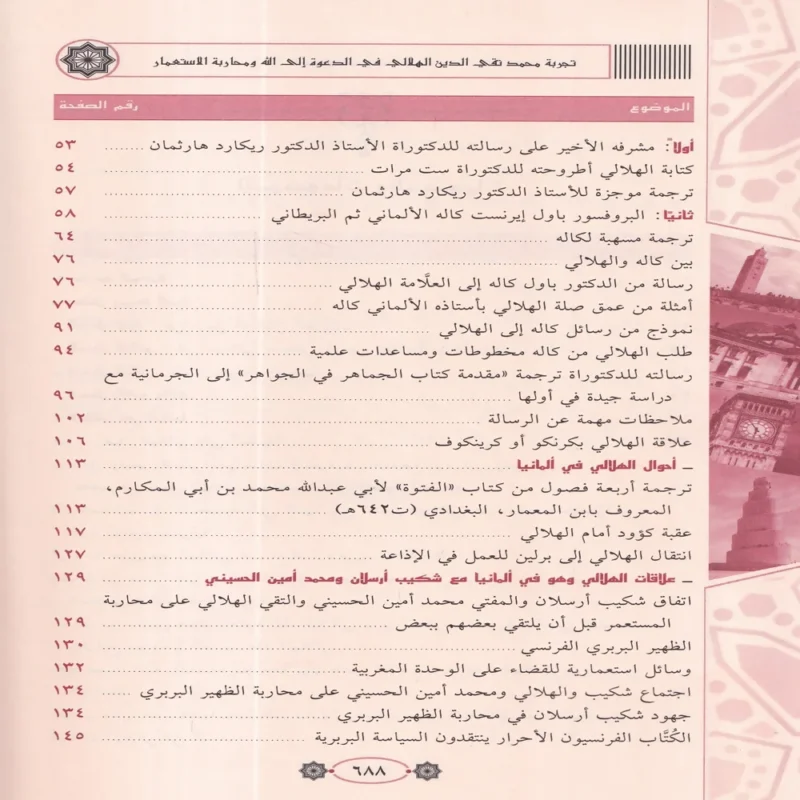 تجربة محمد تقي الدين الهلالي الدعوة الى الله ومحاربة الاستعمار