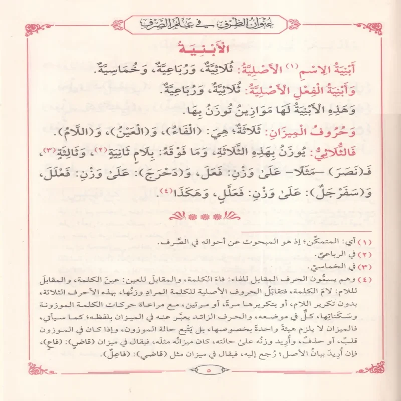 عنوان الظرف في علم الصرف