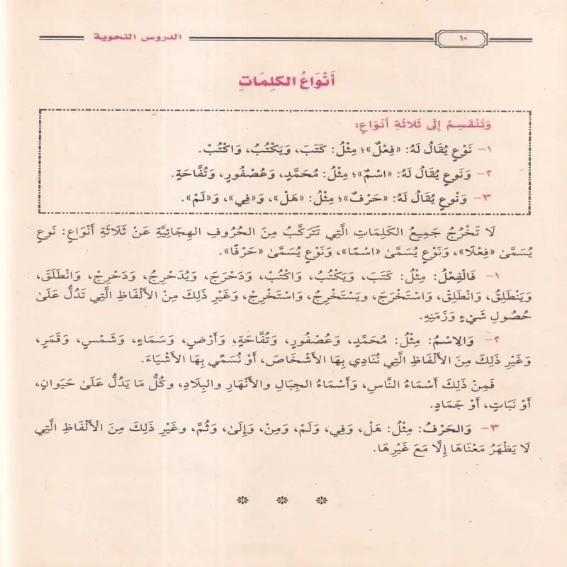 الدروس النحوية