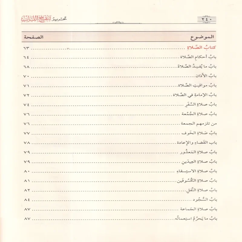 تحرير تنقيح اللباب