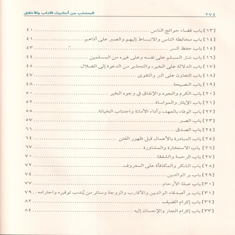 المنتخب من احاديث الاداب والاخلاق