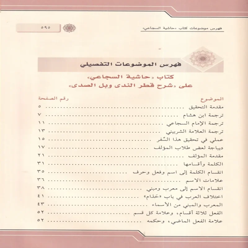 حاشية السجاعي علي شرح قطر الندي وبل الصدي